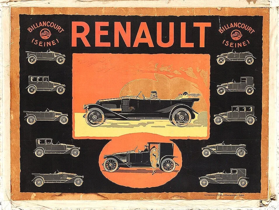 Renault Vintage Automobile Poster Wall Art — MUSEUM OUTLETS